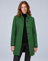Women's Wool-Blend Tailored Overcoat