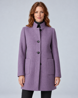 Women's Wool-Blend Tailored Overcoat